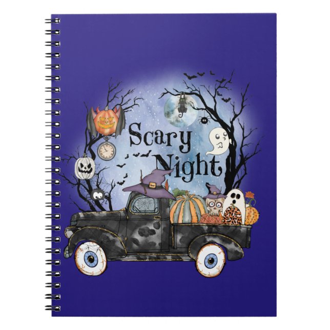 Halloween Scary Night Anteckningsbok (Framsidan)
