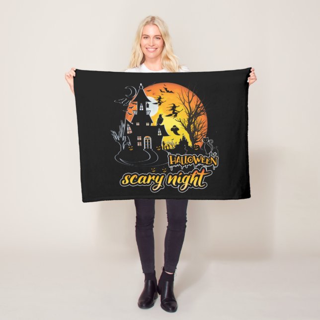 Halloween Scary Night Fleecefilt (På plats)