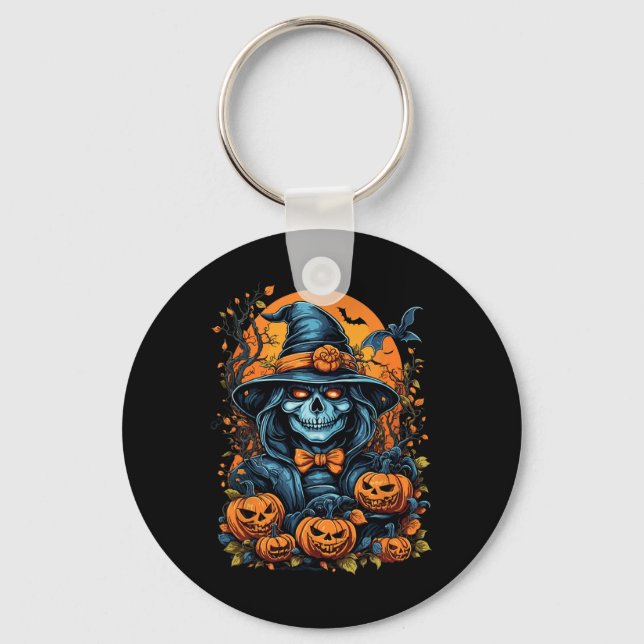 Halloween Scary Night Halloween Costume Nyckelring (Framsida)