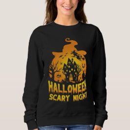 Halloween Scary Night Haunted House Design T Shirt