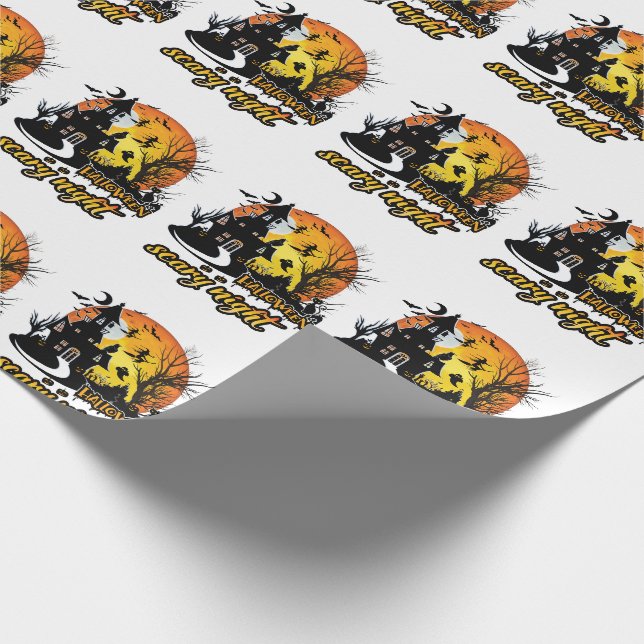 Halloween Scary Night Presentpapper (Hörn)