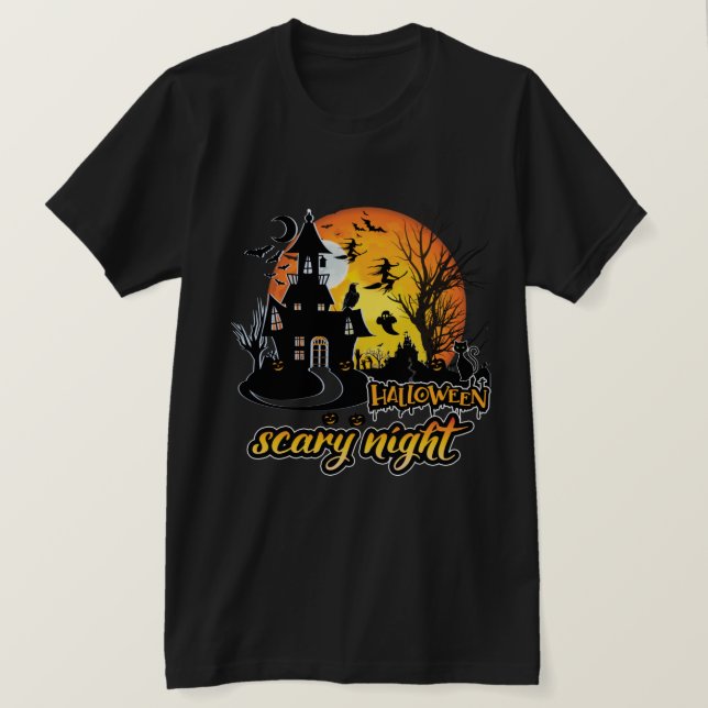 Halloween Scary Night T Shirt (Design framsida)