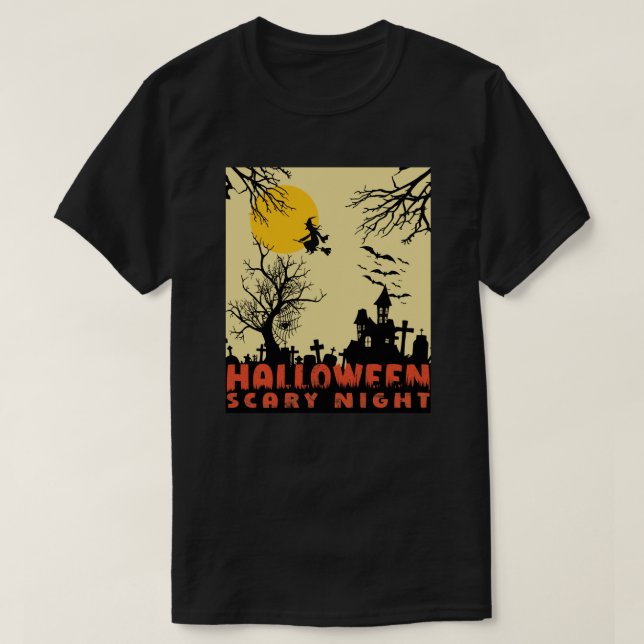 Halloween Scary Night T Shirt (Design framsida)