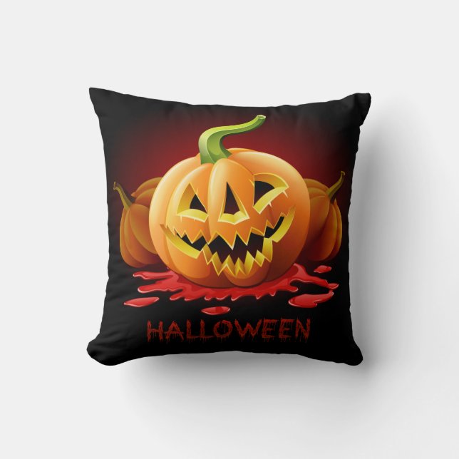 Halloween Scary Pumpkin - Anpassa Kudde (Framsida)