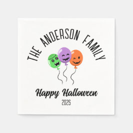 Halloween Scary Pumpkin Balloons Personlig Namn Pappersservett