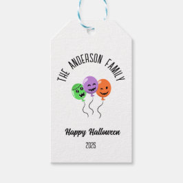 Halloween Scary Pumpkin Balloons Personlig Namn Presentetikett