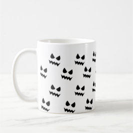 Halloween Scary Pumpkin Ghost Ansikte Kaffemugg