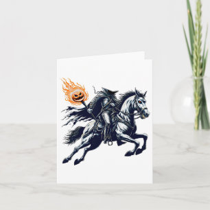 Halloween Scary Pumpkin Headless Horseman Kort