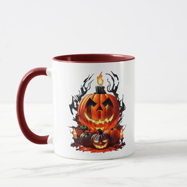 Halloween Scary Pumpkin Mugg (Vänster)