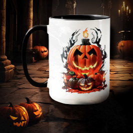 Halloween Scary Pumpkin Mugg