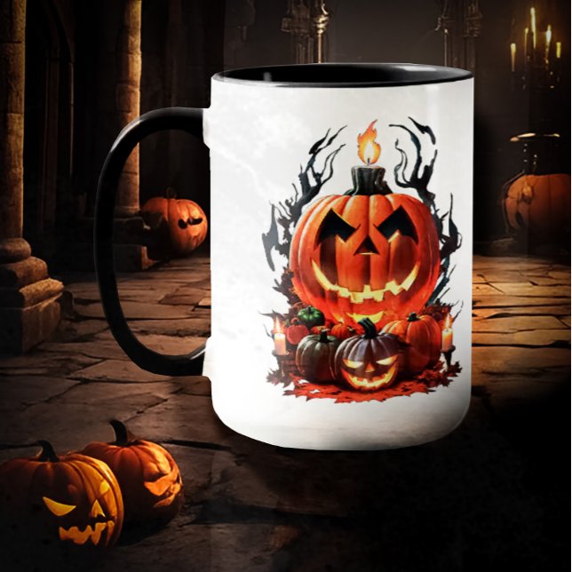 Halloween Scary Pumpkin Mugg (Skapare uppladdad)