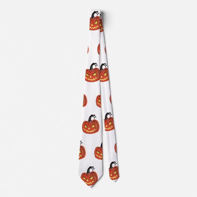 Halloween Scary Pumpkin Neck Tie Slips (Framsida)