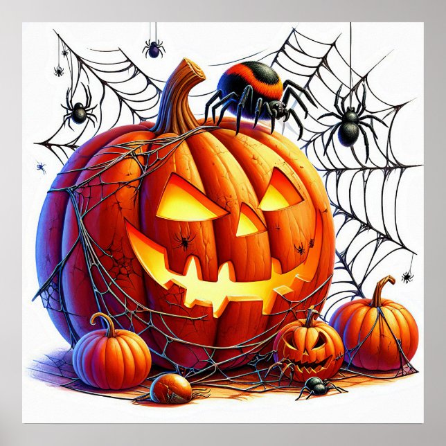 Halloween Scary Pumpkin Poster (Framsidan)
