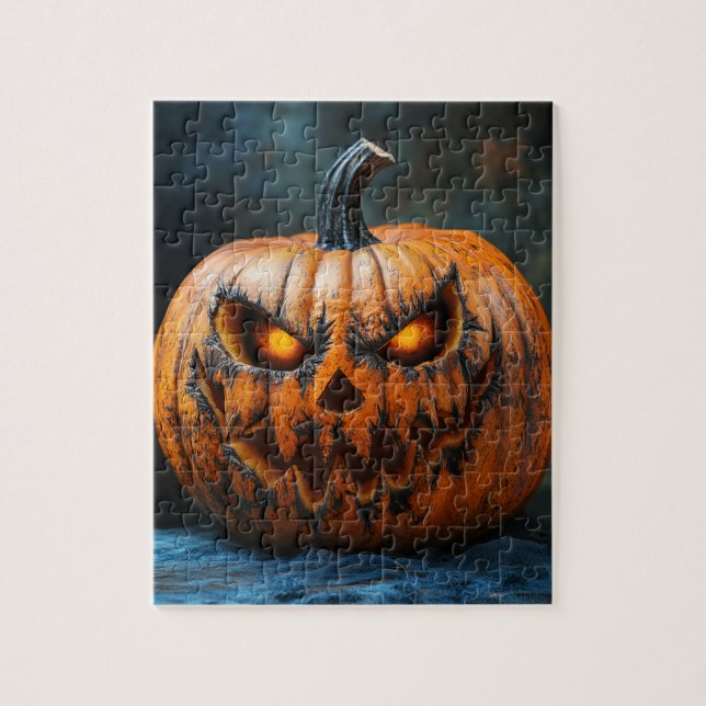 Halloween Scary Pumpkin Puzzle Pussel (Vertikal)