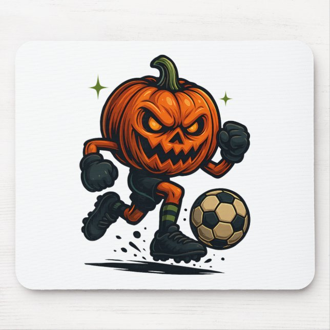 Halloween Scary Pumpkin Showing Soccer Skills Spoo Musmatta (Framsidan)