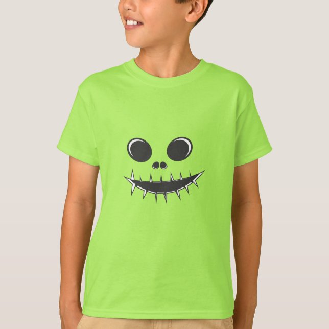 Halloween Scary Pumpkin T Shirt (Framsida)