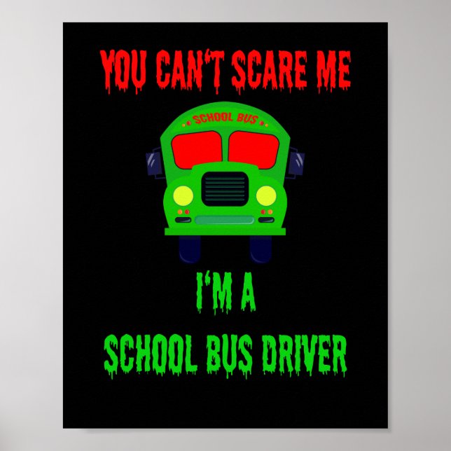 Halloween Scary School Bus Driver Gift Poster (Framsidan)