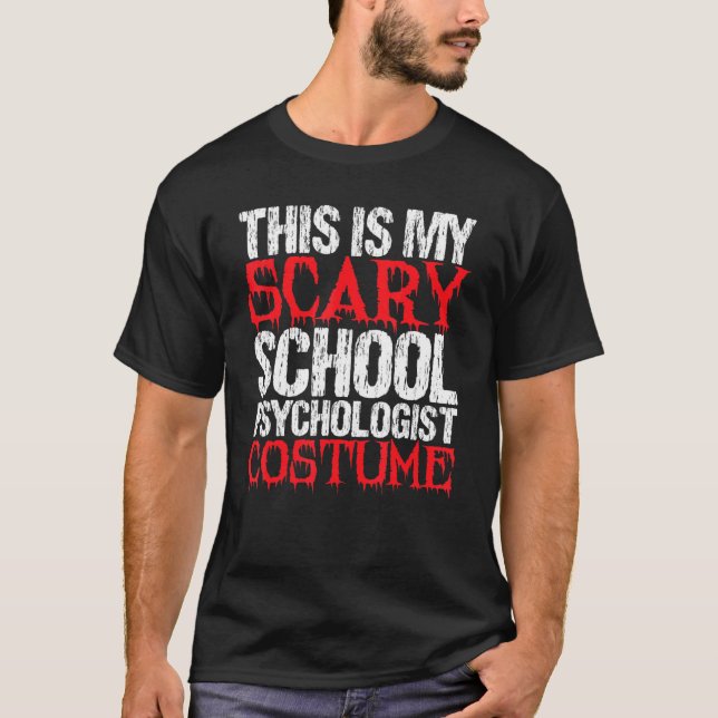 Halloween Scary School Psycholog Costume T Shirt (Framsida)