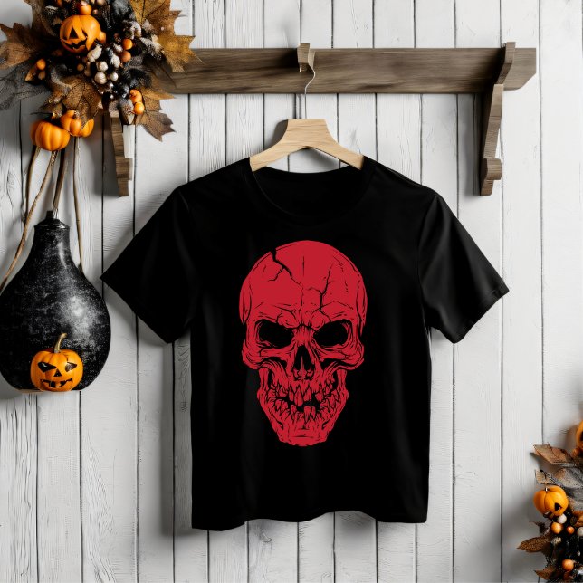 Halloween Scary Skull T-Shirt (Skapare uppladdad)