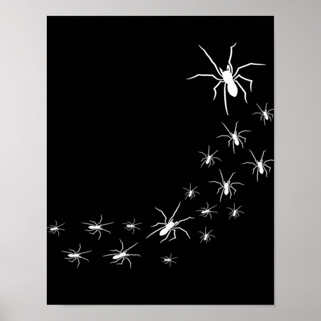 Halloween Scary Spider | Spider Älskare Gift Idea Poster (Framsidan)