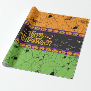 Halloween Scary Spindelnät Presentpapper