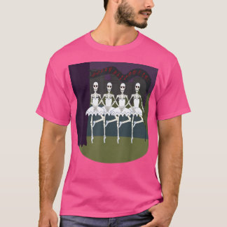 Halloween Scary Spooky Dancing Ballerina Skeletons T Shirt