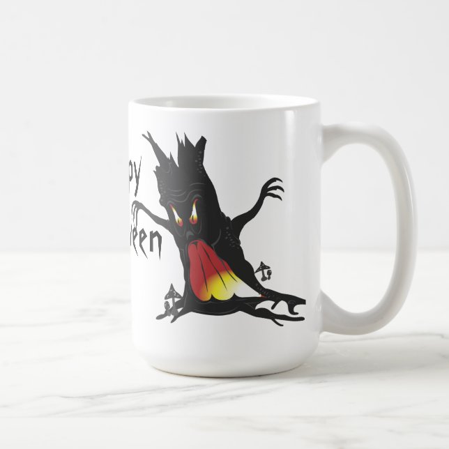 Halloween Scary Träd Kaffemugg (Höger)