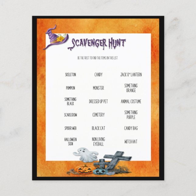 Halloween Scavenger Hunt Game (Framsida)