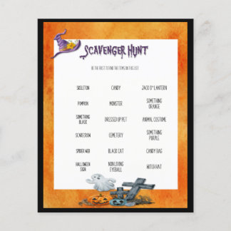 Halloween Scavenger Hunt Game