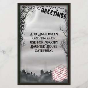 Halloween Scen Fotram Brevpapper