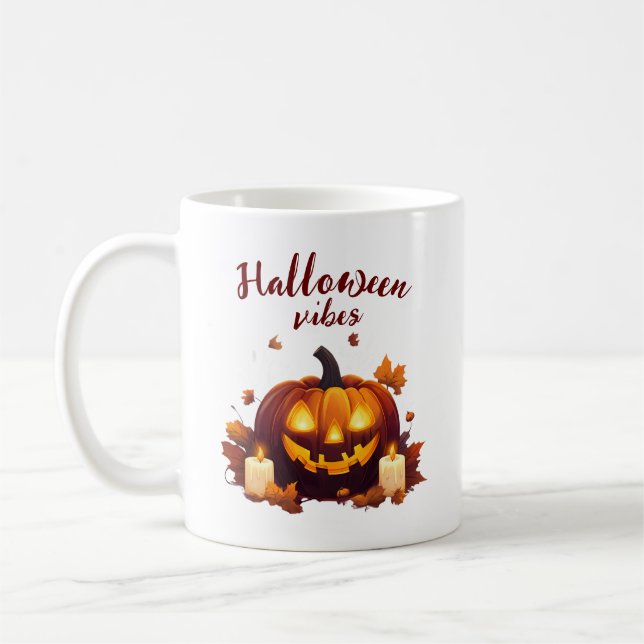 Halloween-scen Kaffemugg (Vänster)