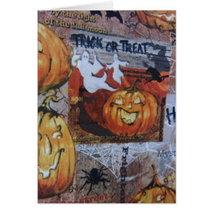Halloween Scene Hälsningskort
