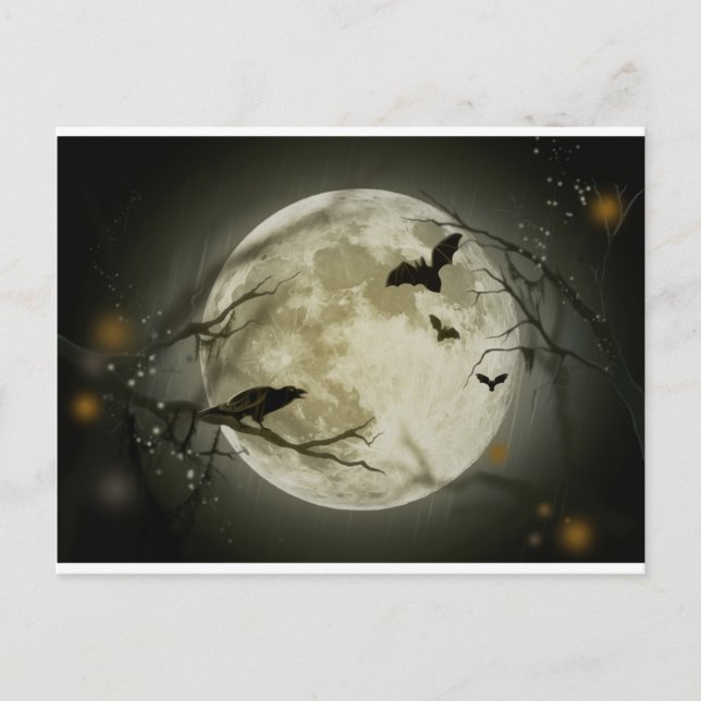 Halloween Scene Vykort (Framsida)