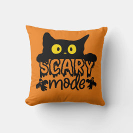 Halloween-scenläge Skrämt katt Kudde