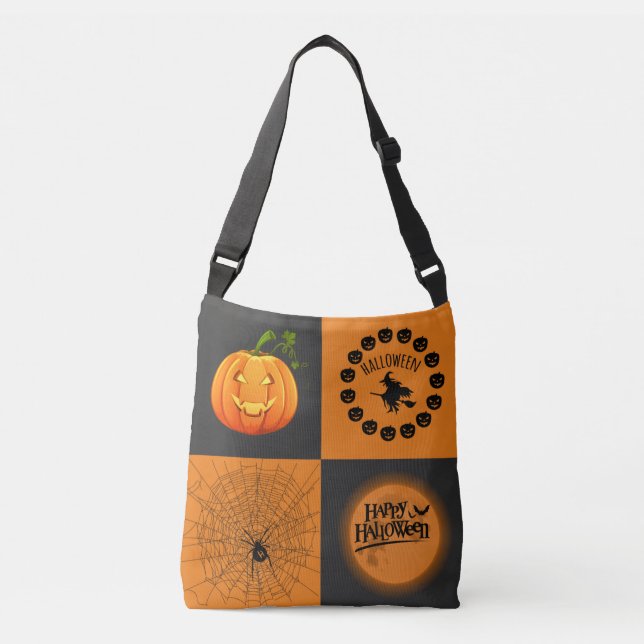 Halloween-schackbräde Axelväska (Framsida)