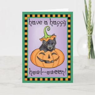 Halloween Schipperke-kort Kort