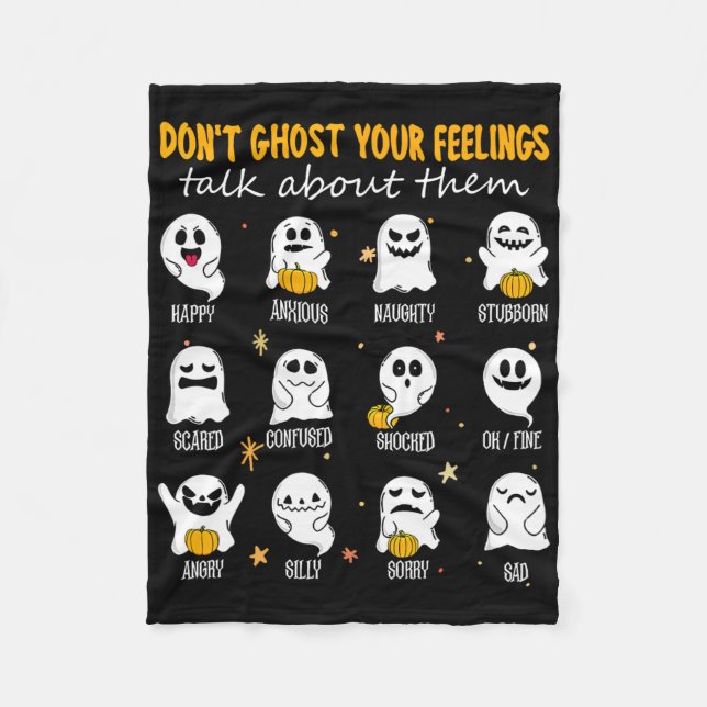Halloween School Counselor Ghost din Feelin Fleecefilt (Framsidan)