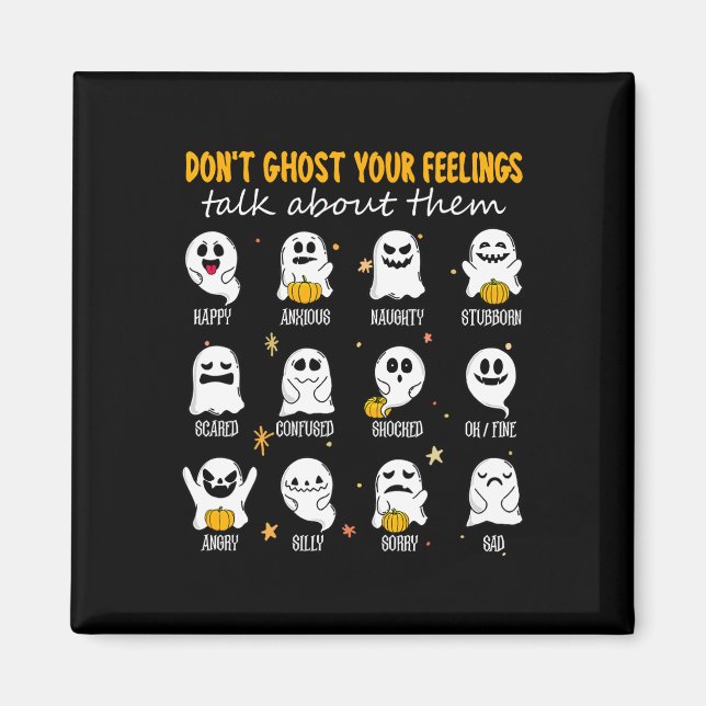 Halloween School Counselor Ghost din Feelin Magnet (Framsidan)