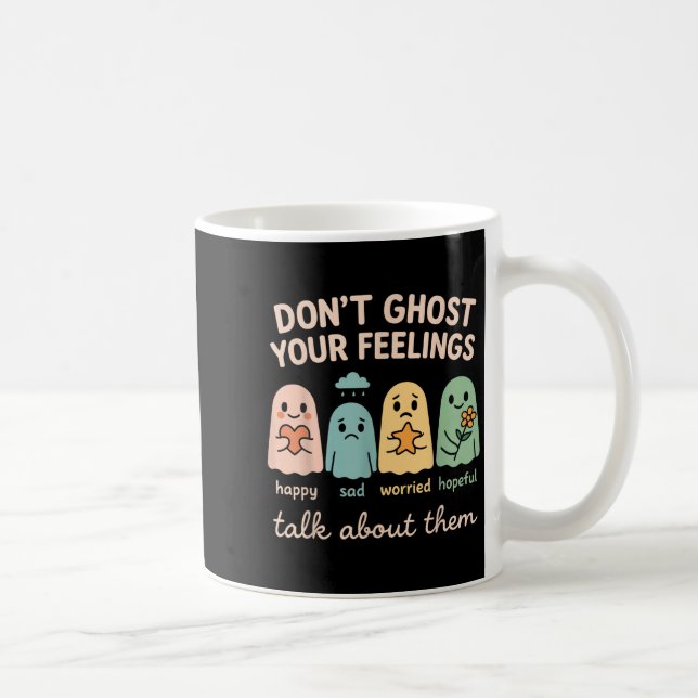Halloween School Psychologist Shirt Dont Ghost You Kaffemugg (Höger)