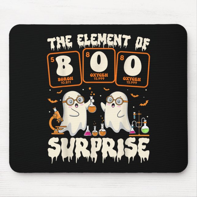 Halloween Science Ghost Lärare Elementet Av Förvån Musmatta (Framsidan)