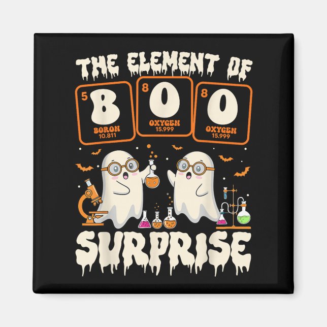 Halloween Science Ghost Lärare Elementet Av Överra Magnet (Framsidan)