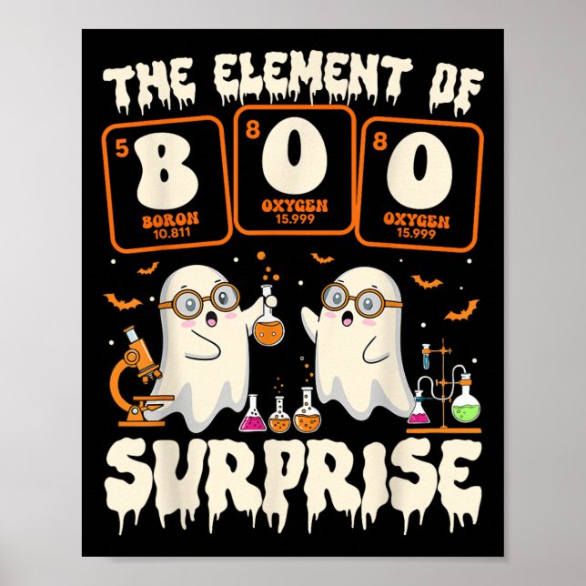 Halloween Science Ghost Teacher The Element Of Sur Poster (Framsidan)