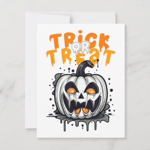 Halloween-scoky Pumpkin Design Bus eller godis OSA Kort