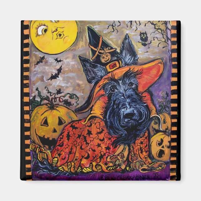 Halloween Scottie Magnet (Framsidan)