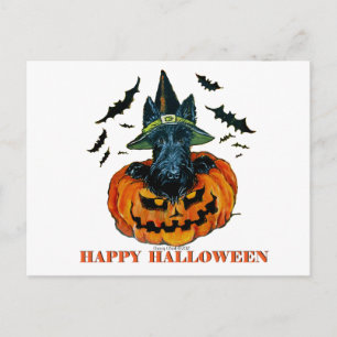 Halloween Scottie Vykort