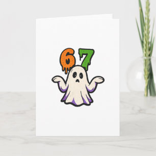 Halloween Scp 67 Sött Spöke Meme Sex Sju Kostym Kort