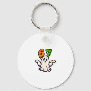Halloween Scp 67 Sött Spöke Meme Sex Sju Kostym Nyckelring