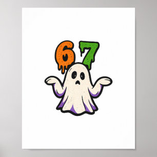 Halloween Scp 67 Sött Spöke Meme Sex Sju Kostym Poster