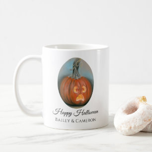 Halloween Screaming Jack o lantern Pumpkin Pastel Kaffemugg