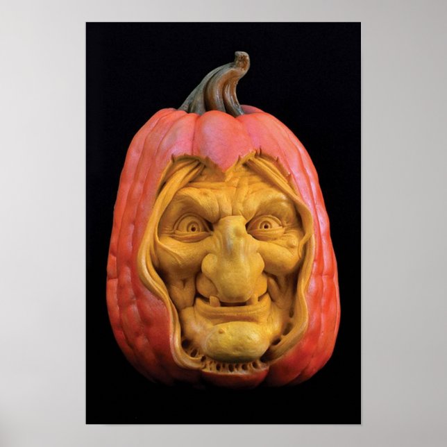Halloween Sculpted Jack-O’-Lantern Witch Poster (Framsidan)